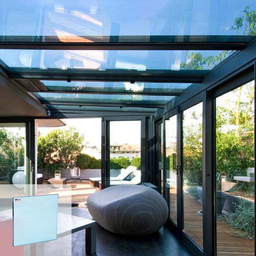 prefabricated sunroom roof  houses curved glass panels for sale free standing modular glass houses triangle 4 meter high