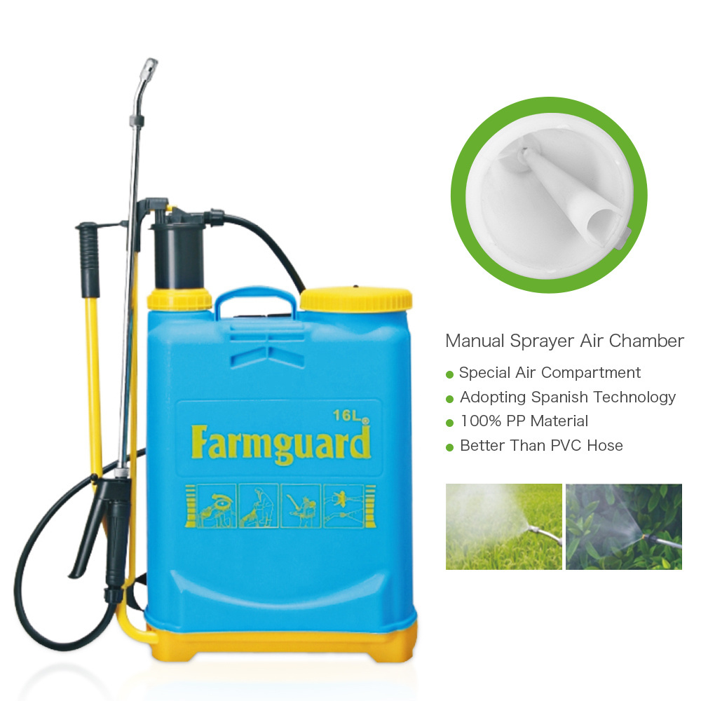 Agricultural Factory Farmguard 16L Knapsack Manual Backpack Pressure Pump Hand Knapsack Sprayer