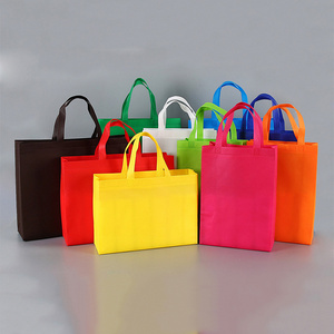 biodegradable reusable non woven gift shopping bag non-woven fabric PP foldable handle bag