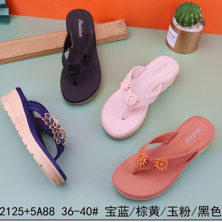 2022 New Model New Designs Flipflops Slippers Anti-slip PVC Flat Slippers for Women