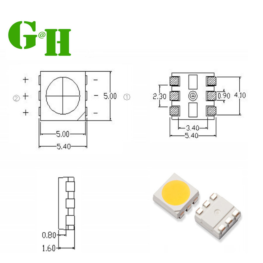 0.2W 0.5W 1W 3V 6V 9V 12V IC Buit-in cri95 rgb SMD5050 diode module grow light decoration luxury home ceiling led chip