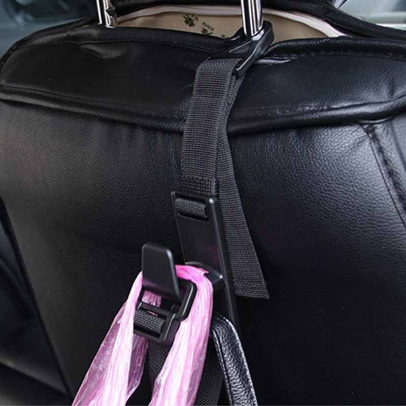 4 pack sets adjustable car back seat headrest hook durable portable multi-purpose car back storage hanging hook