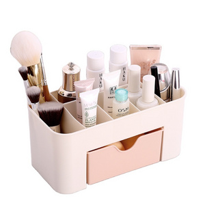 Multi-function dresser cosmetic brush cosmetics storage box with drawer mini office appliance stationery organizer