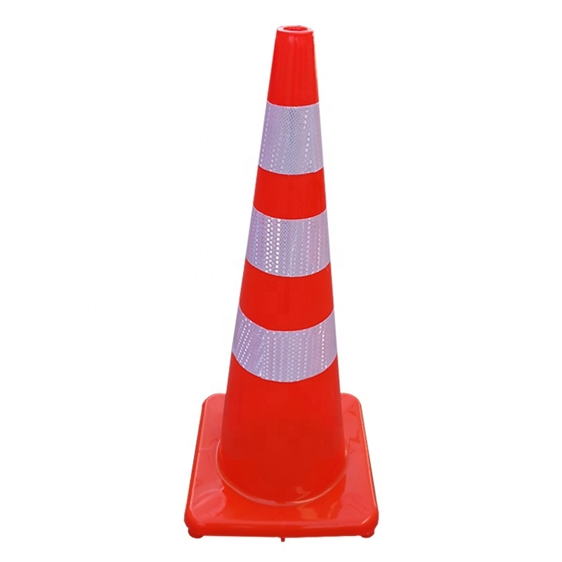 Premium Flexible PVC Traffic Cone White Reflector for Road Warning Safety Cone for Enhanced Visibility