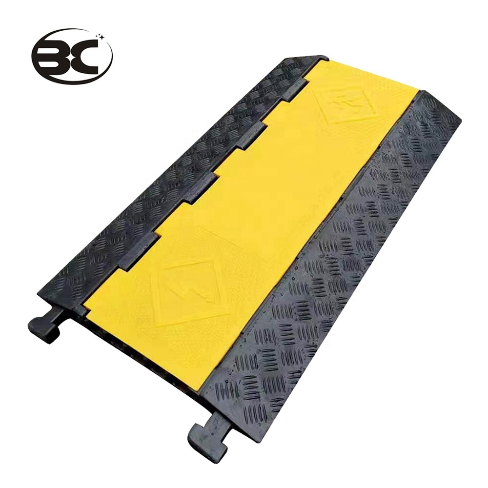 Flexible 5 Channel Cable Protector Bridge Rubber Ramp Cable Cover