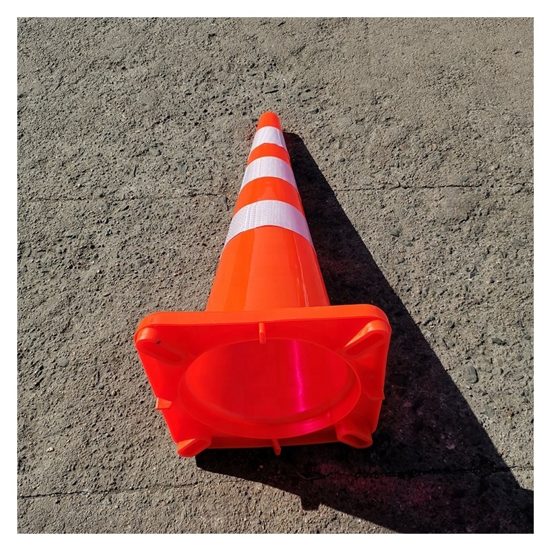 Premium Flexible PVC Traffic Cone White Reflector for Road Warning Safety Cone for Enhanced Visibility