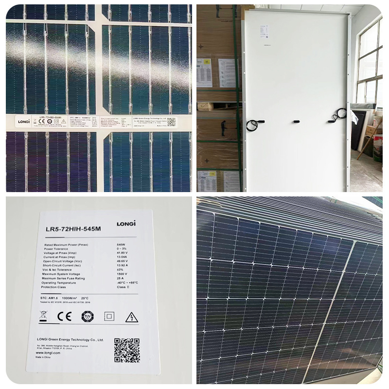 Longi Himo 7 550w Solar Panels 580w Bifacial 560w 565w 570w 575w 585w 590 watts Monocrystalline Silicon Solar Panels Hi-Mo 7