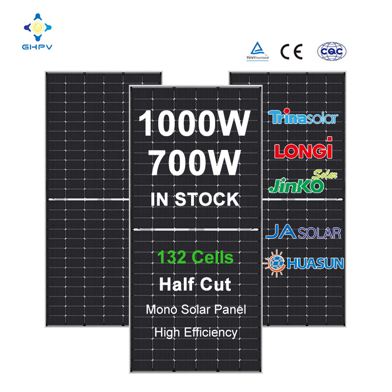 High Efficiency White Solar Panels Placa Painel Solar 300 Watts 700w 1000 Watt Solar Panel 150w Photovoltaic Plate