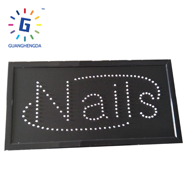 Manufacturers Wholesale Commercial Illuminated Screen Led Open Sign For Nails Store Open Signs