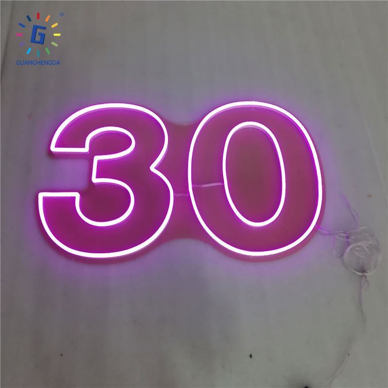 Factory Supplying 20 Sided Dice Rolling Stones Neon Sign