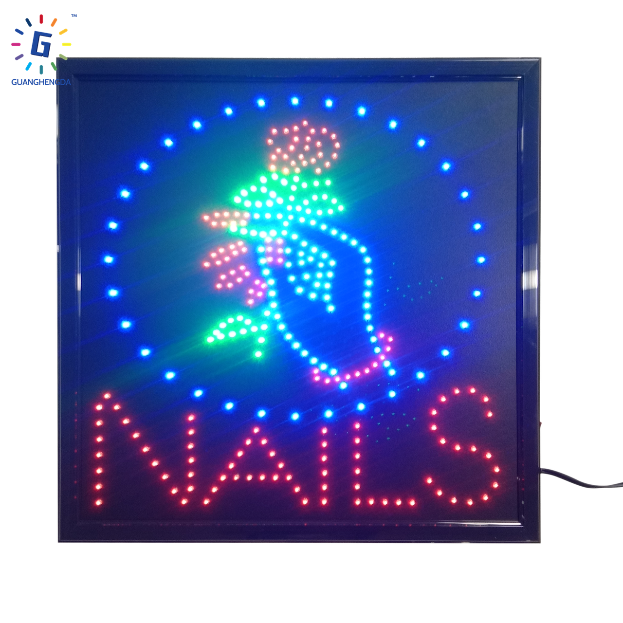 Manufacturers Wholesale Commercial Illuminated Screen Led Open Sign For Nails Store Open Signs