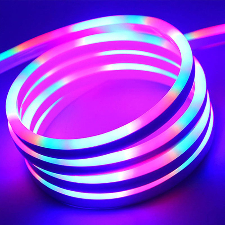 Hot Sell Silicone Neon Rope 12V 24V 110V 120V 240V 230V Rgb 360 Degree Flex Led Neon Light  Rgb Neon Strip Light