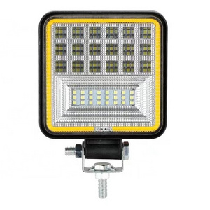 Offroad 4 Inch Square 126W Automobile LED Work Light with Halo Headlight Driving Lamp for Car SUV Jeep Truck