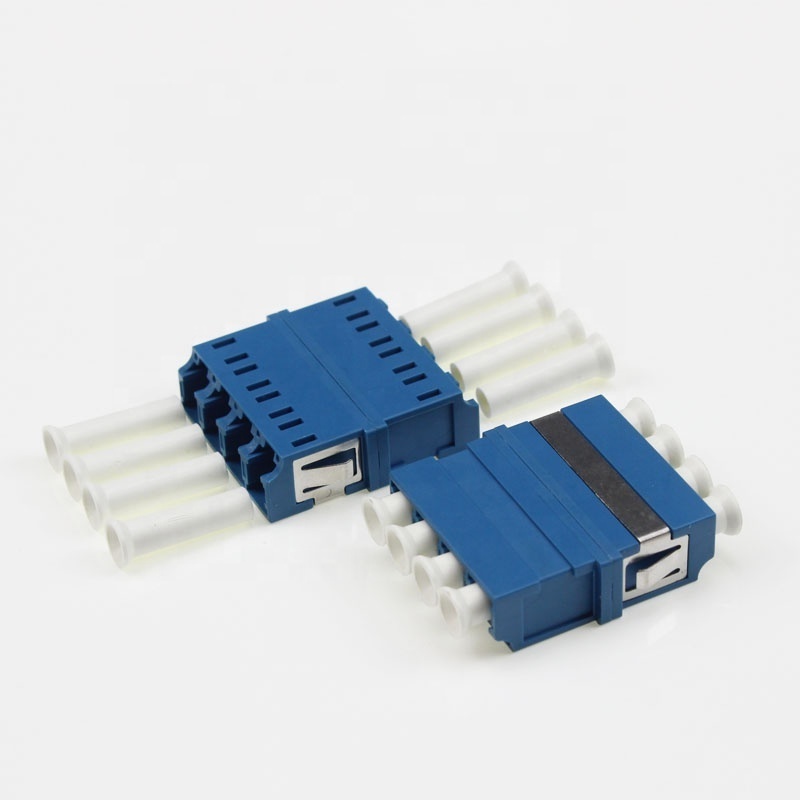 LC PC MM SM Simplex duplex quad optic fiber adapter flangeless fiber coupler