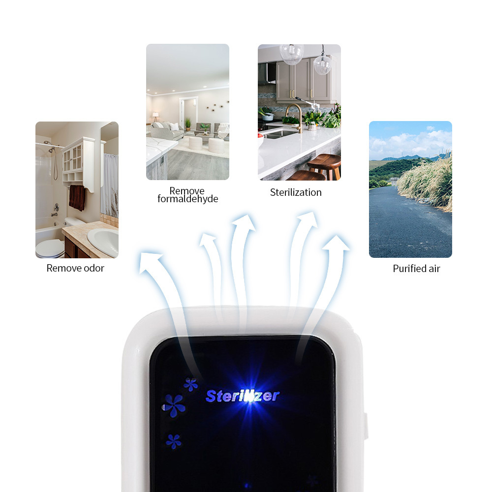 Toilet Pet Odor Eliminator Air Cleaner Negative Ion Room Wall Mounted Smart Ionizer Mini Home Portable Air Purifier