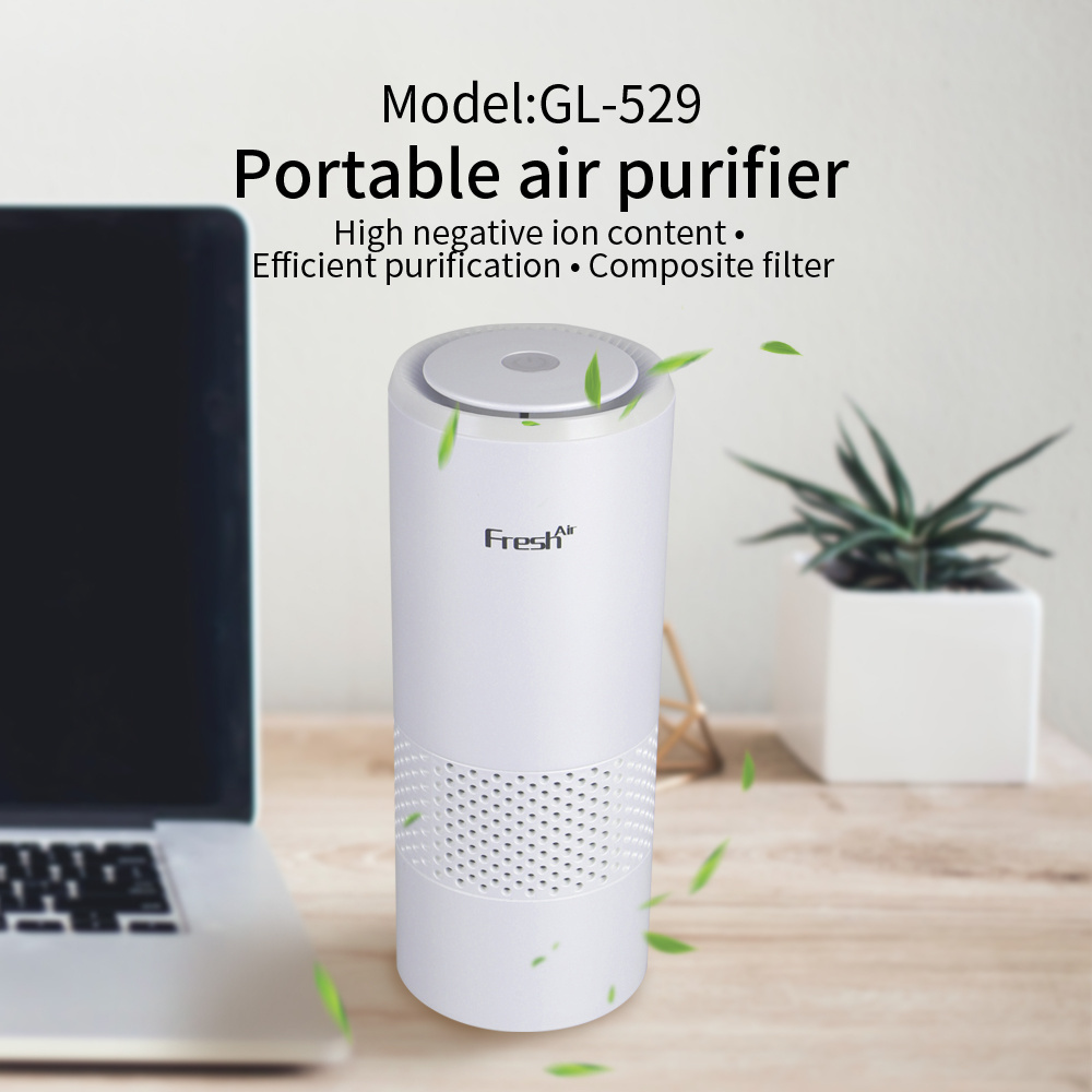 Multifunction miniature car air purifier hepa small space portable purifier with CE FCC ROHS