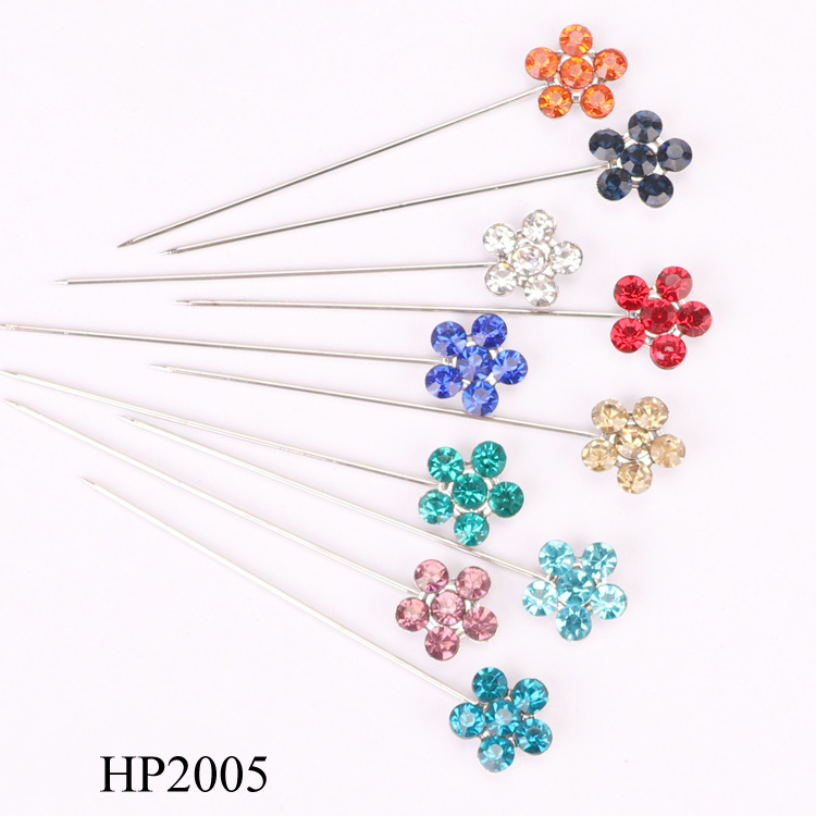 low price crystal floral muslim hijab pins