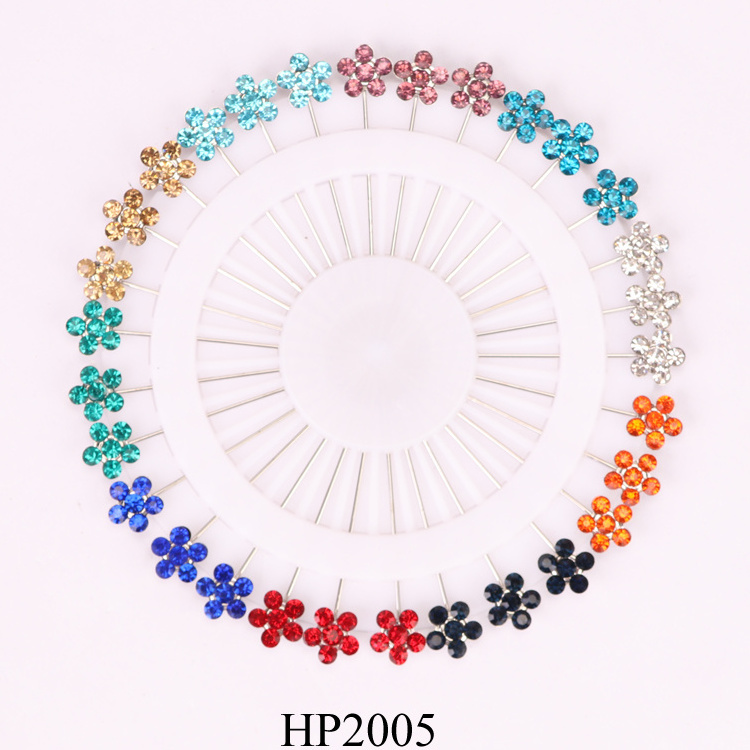 low price crystal floral muslim hijab pins