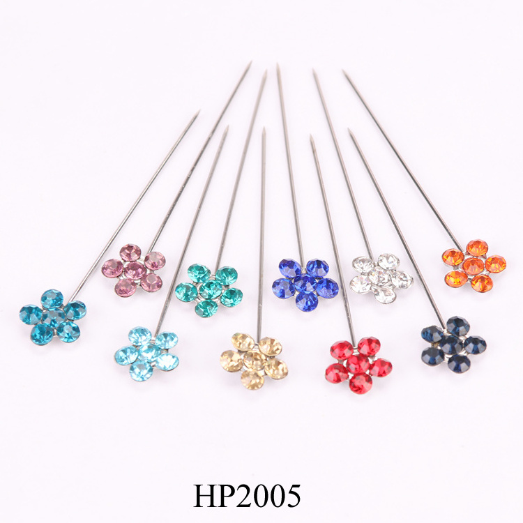 low price crystal floral muslim hijab pins