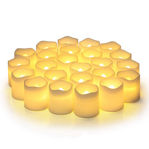 Flameless Votive Candles Flickering LED Candle Battery Operated LED Tea Lights in Warm White for Wedding Festival Decoration