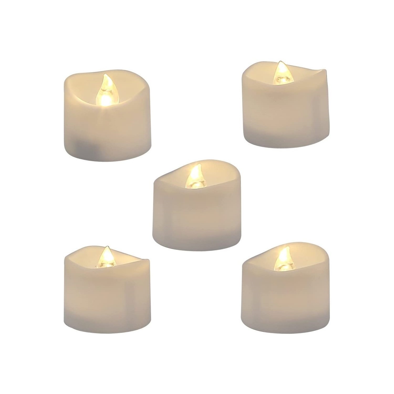 Hot Sale Warm White 12 Pack Flickering Flameless Tea Lights Battery Operated LED TeaLight Candles for Easter decoration