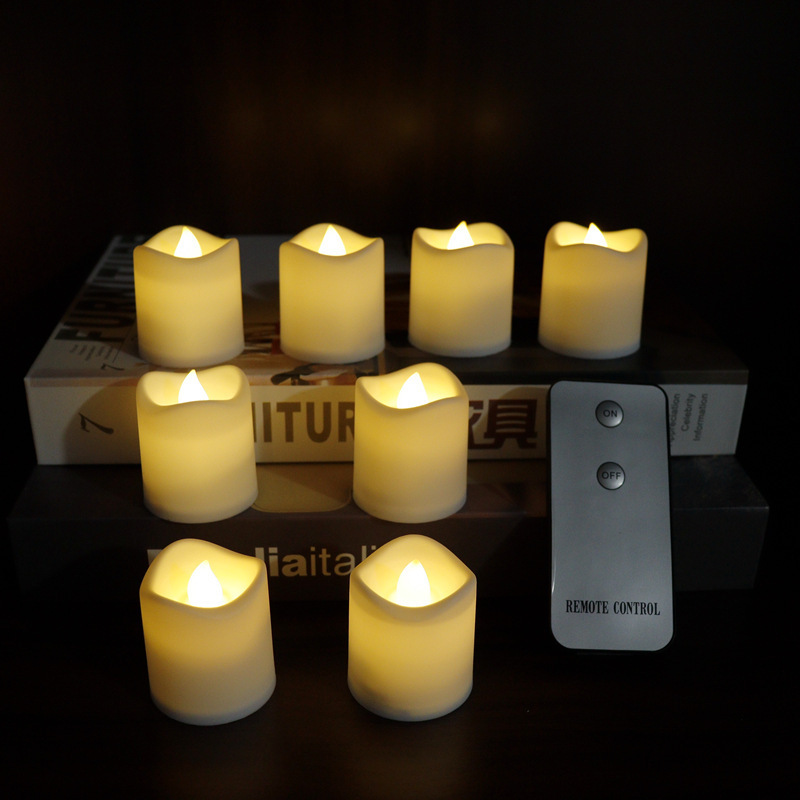 2 Button Remote Control Timing Small Tea Wax Cross-border Birthday Party Romantic Smokeless 2032 Electronic Candle Light