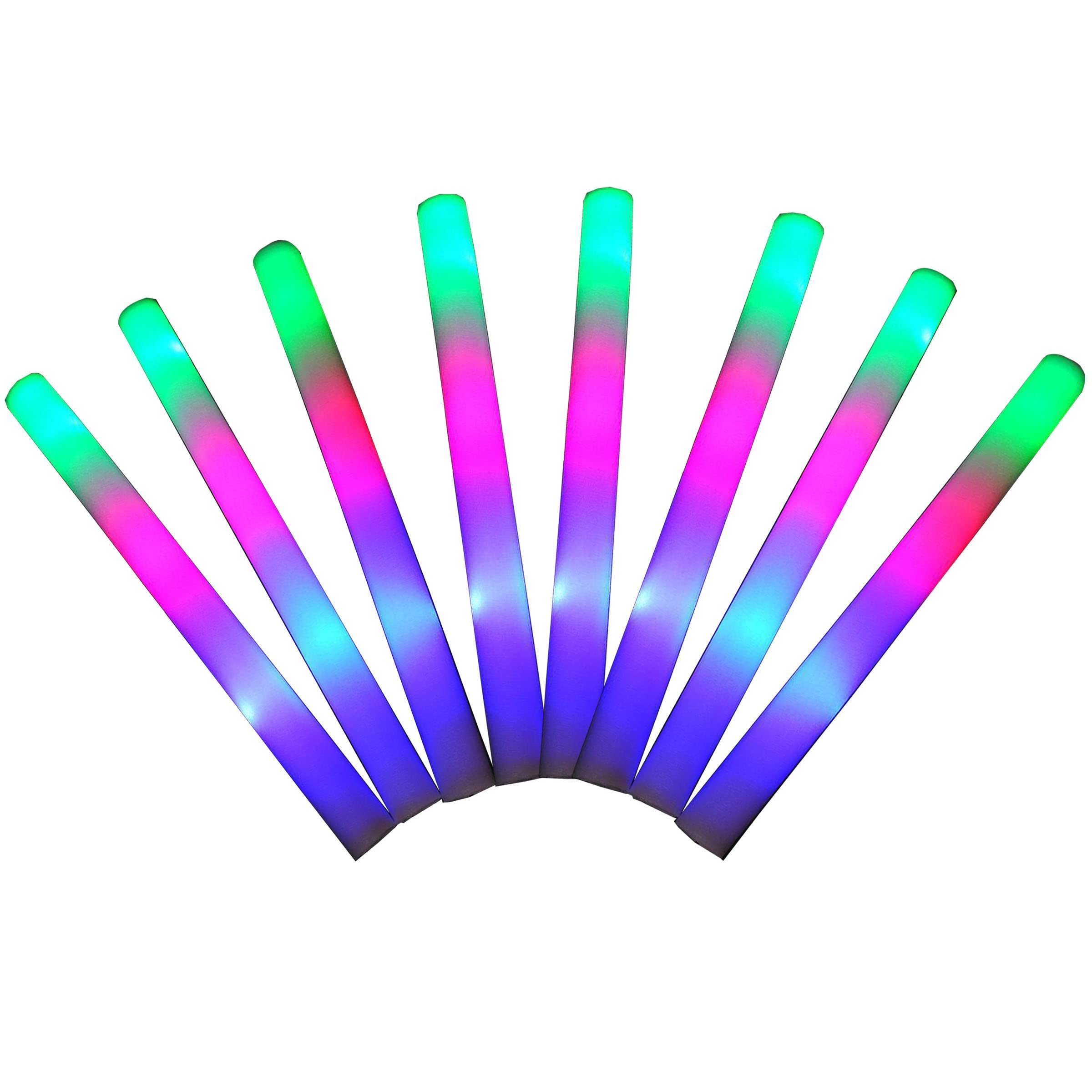 Led Foam Sticks Flashing Glow Sticks Party Supplies Light Up Baton Wands for Kids Raves Birthday Wedding Christmas Halloween