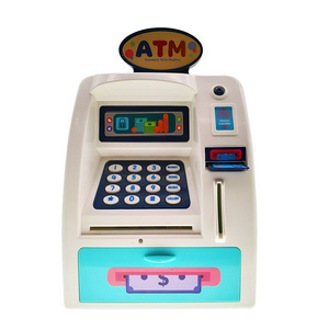 Cute Upgraded-ATM Savings Piggy Bank Machine for Real Money for Kid with Debit Card Bill Feeder Coin Digital Electronic Safe Box