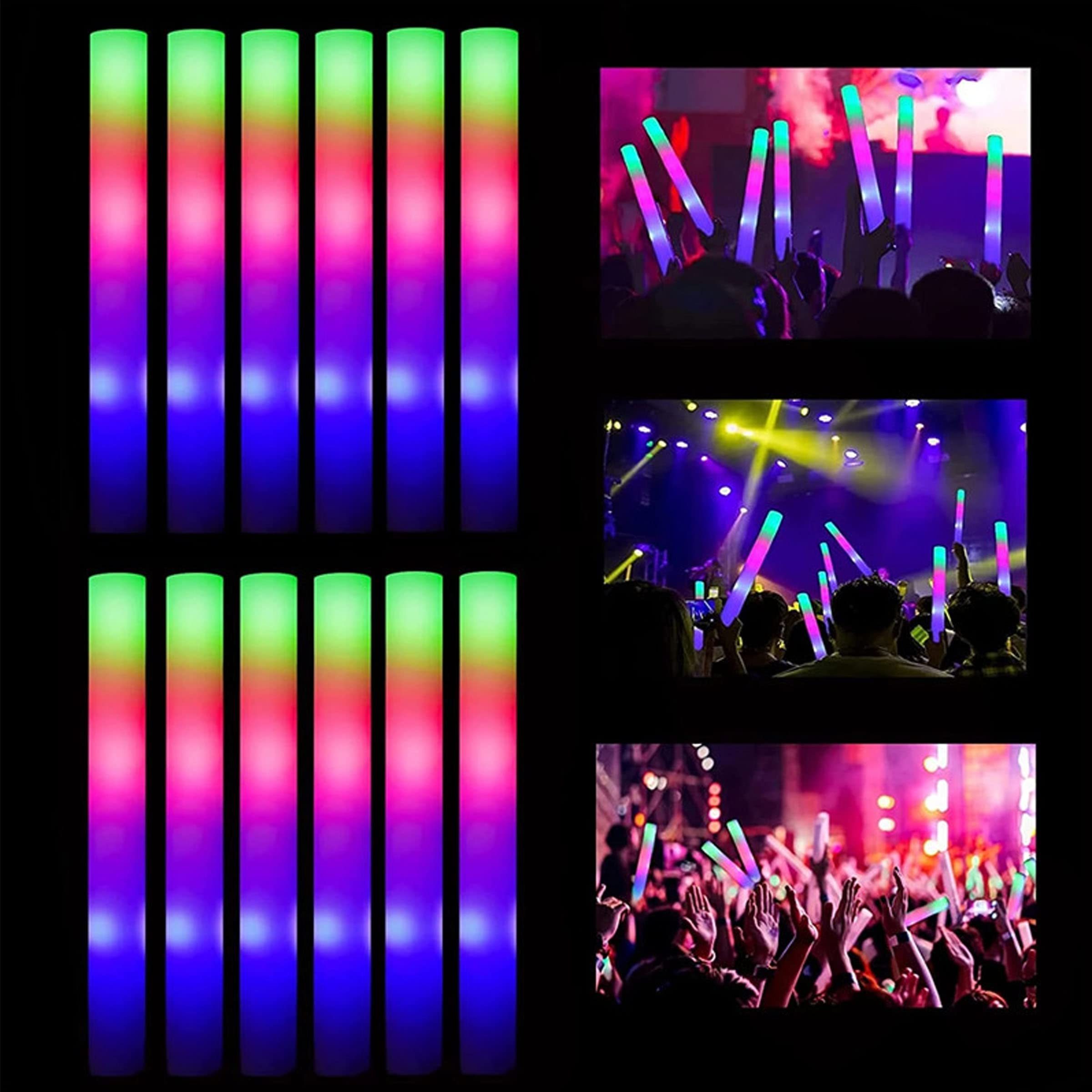 Led Foam Sticks Flashing Glow Sticks Party Supplies Light Up Baton Wands for Kids Raves Birthday Wedding Christmas Halloween