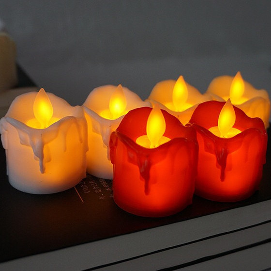 Swing Melted Shell LED Candles Dancing Wick Flickering Moving Wick Birthday Candle Environmental Protection Smokeless Led Bougie