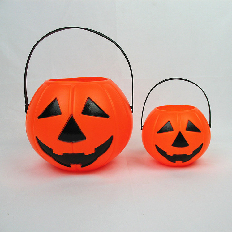 Halloween Candy Jar Festival Supplies Children's Toys Plastic Portable Pumpkin Lantern Ghost Festival Lighting Decorative Lights