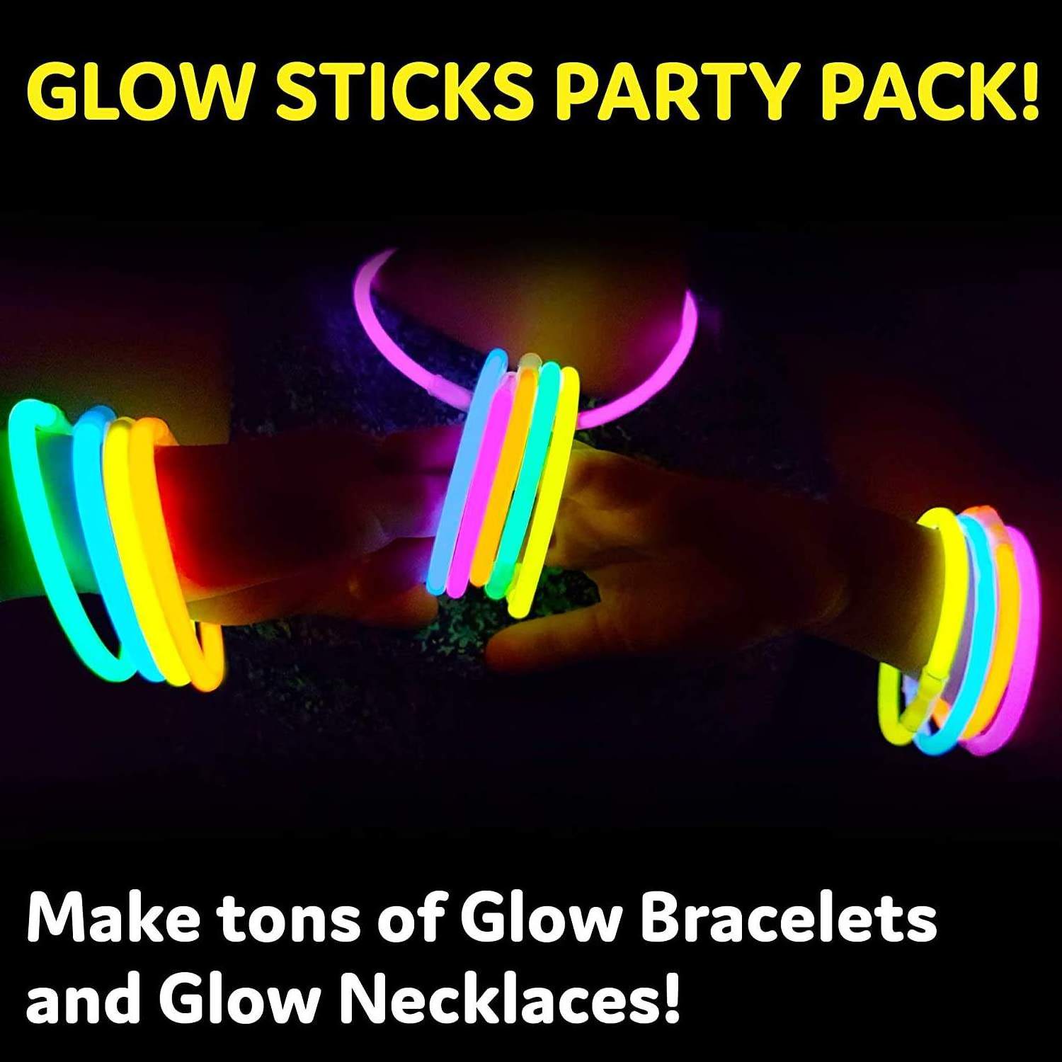 Connectors Party Favors Party Decorations Neon Glow Bracelets Cylinder 100 Pcs 8'' Glow Sticks Party Supplies Light up Sticks