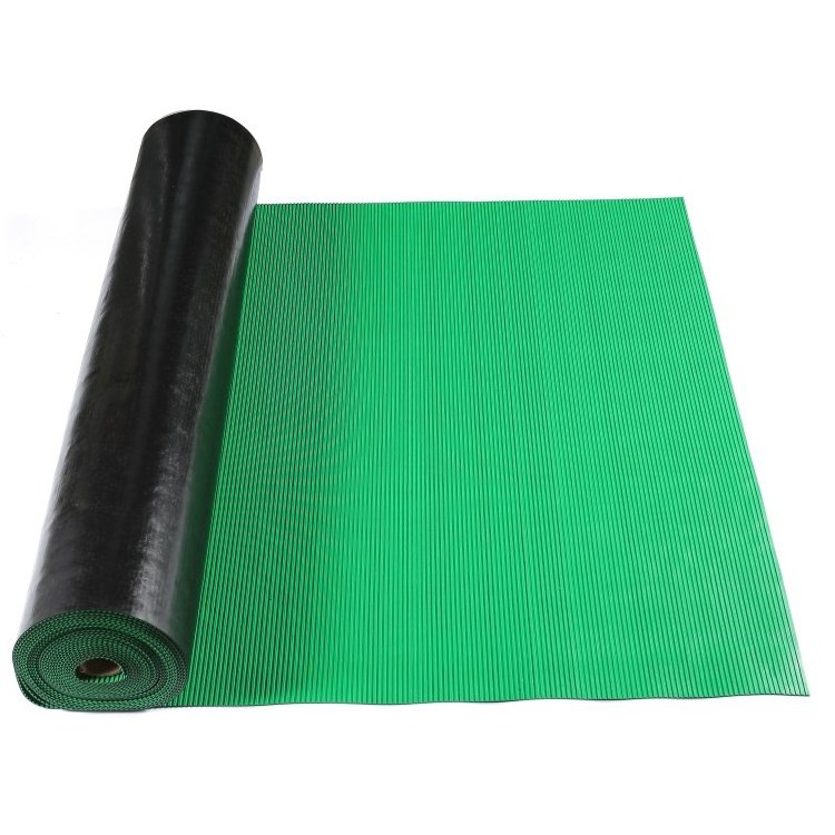 Anti Slip Fine Thin Narrow Ribbed Corrugated Rubber Sheet/Rubber Flooring Roll