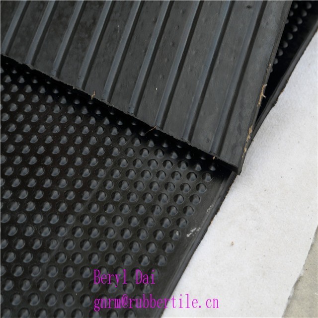 2000*1000*20mm thick round studded pattern rubber mat for horse stall and cow stall