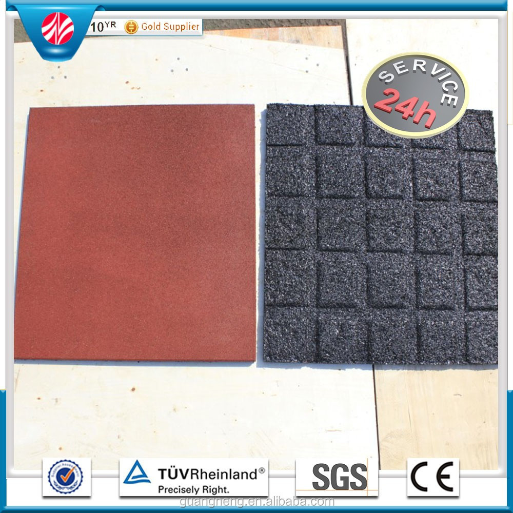 sound absorbing recycled EPDM sbr subber flooring, EPDM layer gym rubber flooring tile