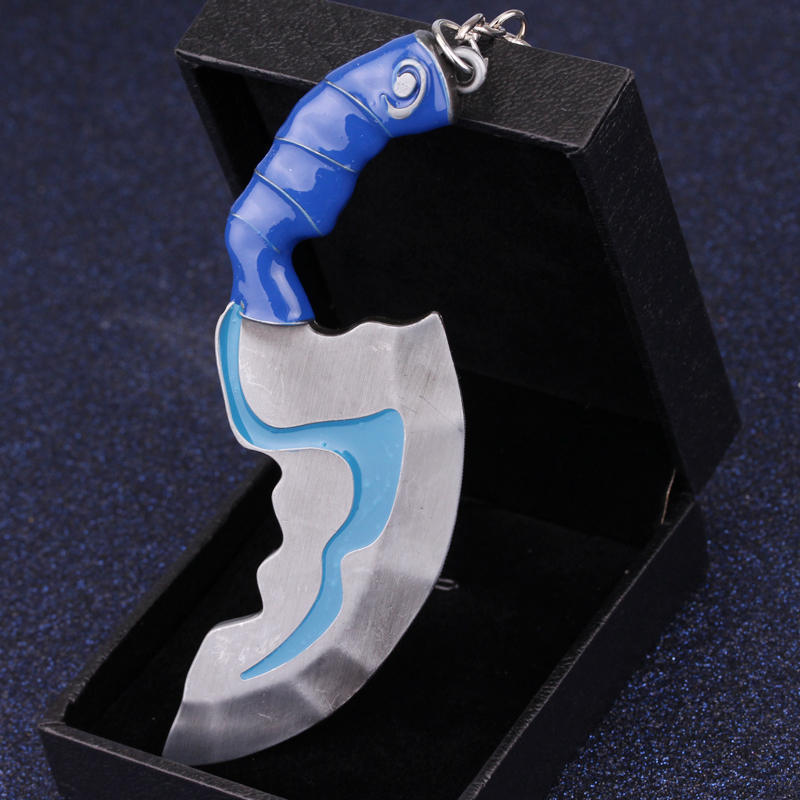 New Game Dota 2 Weapons Sword Props Ornaments Mini Blink Dagger Jump Cut Weapon Keyring for Men Player