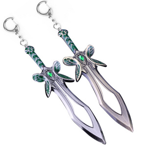 DOTA 2 The Butterfly Sword Weapon Key Chain Zinc Alloy Accessories Souvenirs llavero Keychain