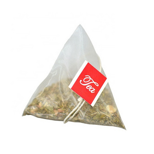 organic empty biodegradable peppermint biodegradable pyramid silk nylon triangle tea bag with string and custom logopackaging