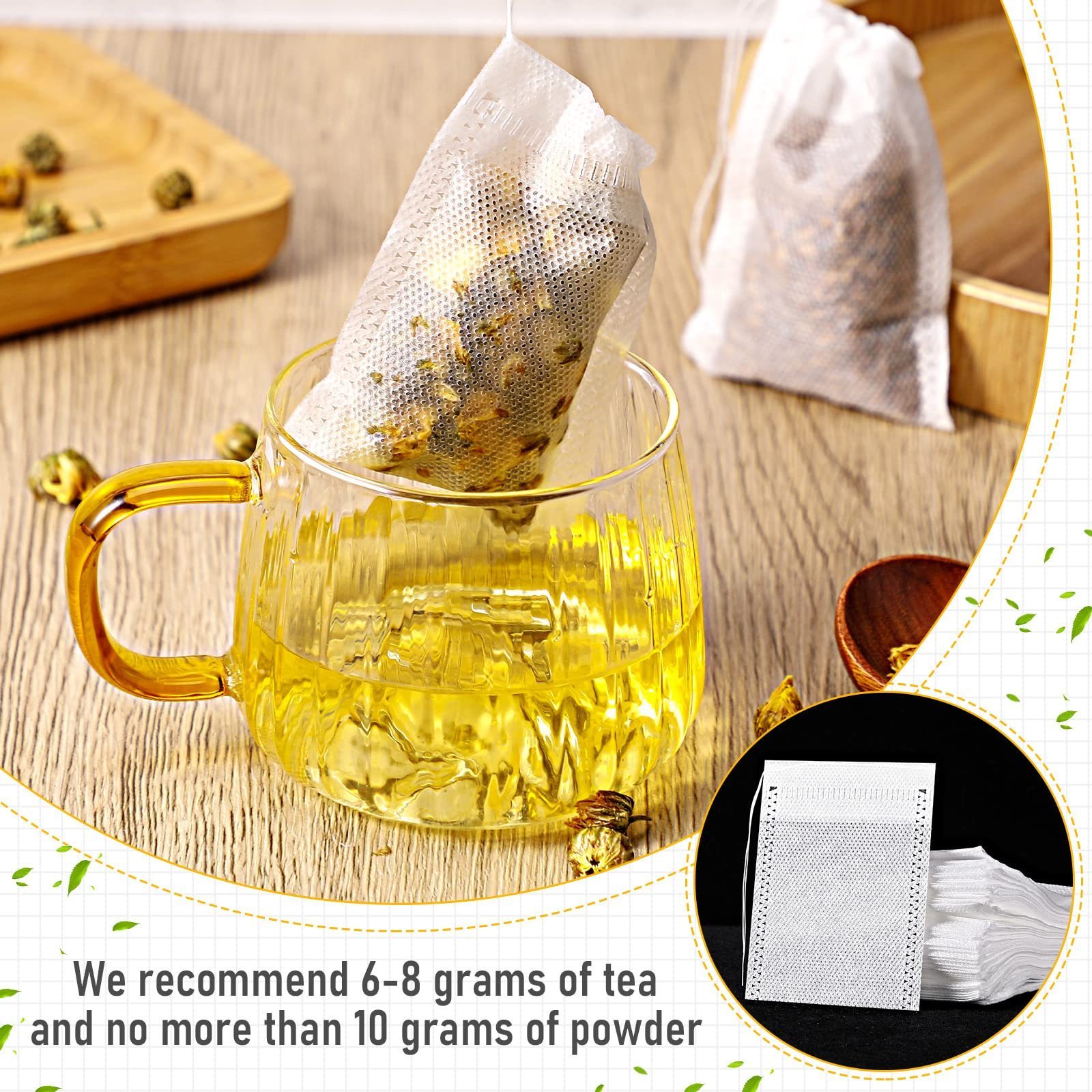 Factory Wholesale Reusable Tea Bags, Eco Friendly Custom Tea Bag Corn Fiber Packing Tea Bags