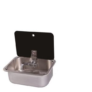 RVS&Campers Used Stainless Steel Hand Wash Basin Kitchen Sink with lid