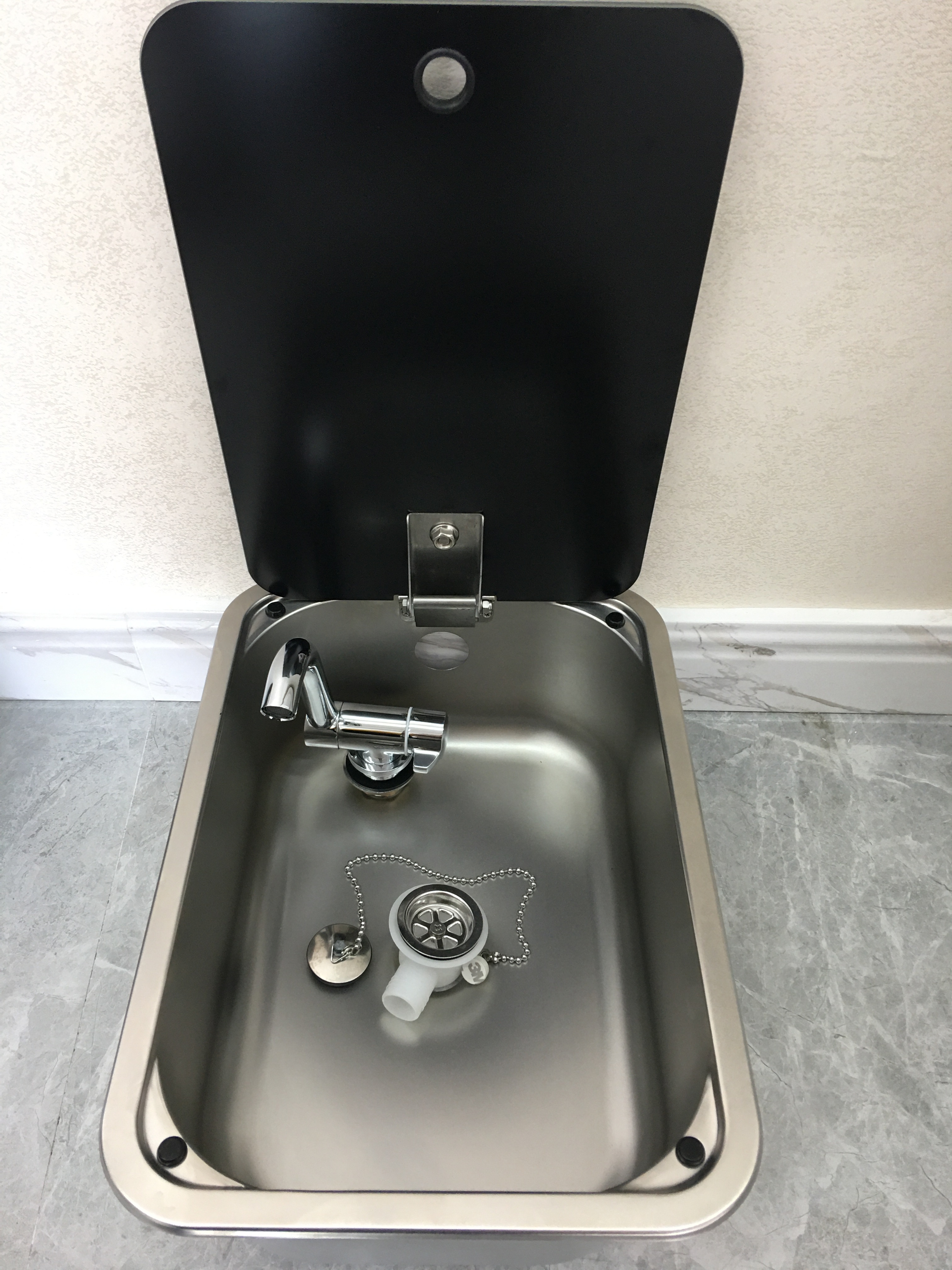 RVS&Campers  Stainless Steel 304 undermount Hand Wash Kitchen Sink with lid