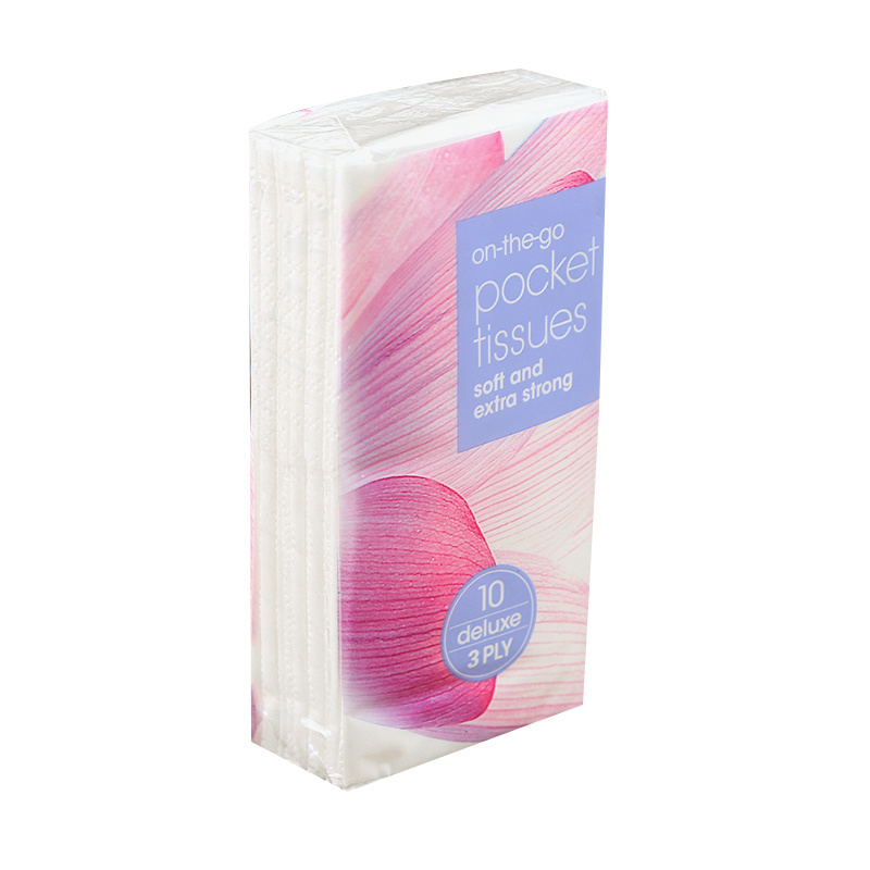 Wholesale Promotional Customized Wallet Pocket Tissue Pack Soft Paper Handkerchief Manufacturer Disposable Facial Tissue