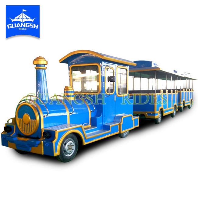 Outdoor Adult Rides Set Mall Diesel Road Sightseeing Tourist Amusement Park Electric Trackless Train For Sale