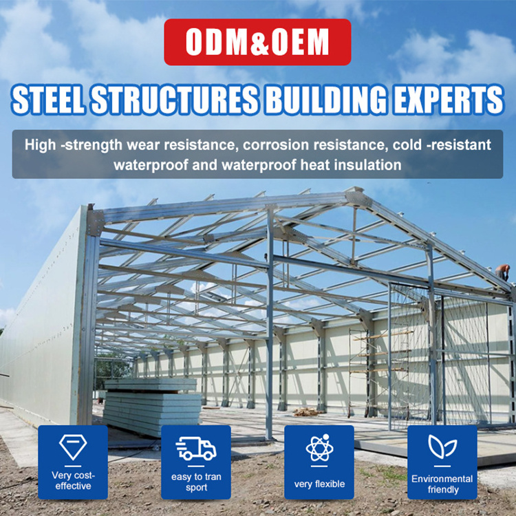 Chinese Factory Industrial Prefab Workshop/ Structure Manufacturer Prefabricated Steel Workshop Hangar Warehouse