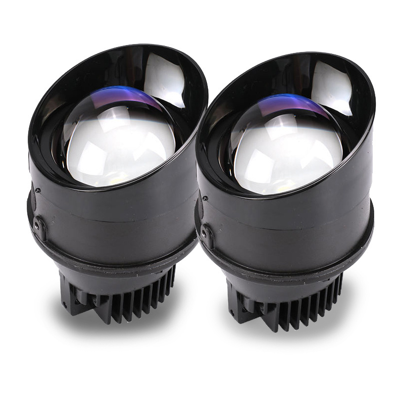 Hot Seller 3.0 Inch Foglights  3 Colors Fog Lens Bi Led Projector Lens Fog Lights For Toyota Camry Nissan Micra