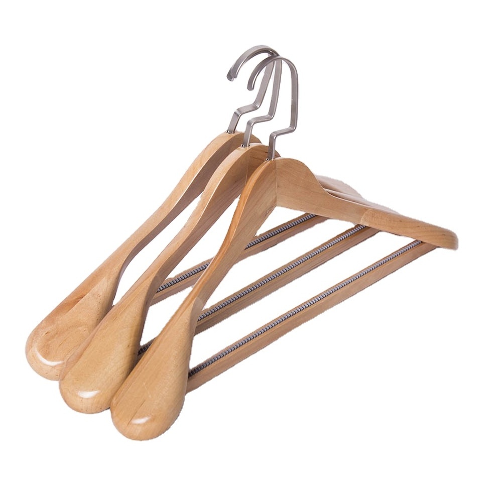 Clothes Coat Hangers Shirt Sweater Wooden Hanger  Custom wooden clothes rack, suit coat, clothes and pants rack.