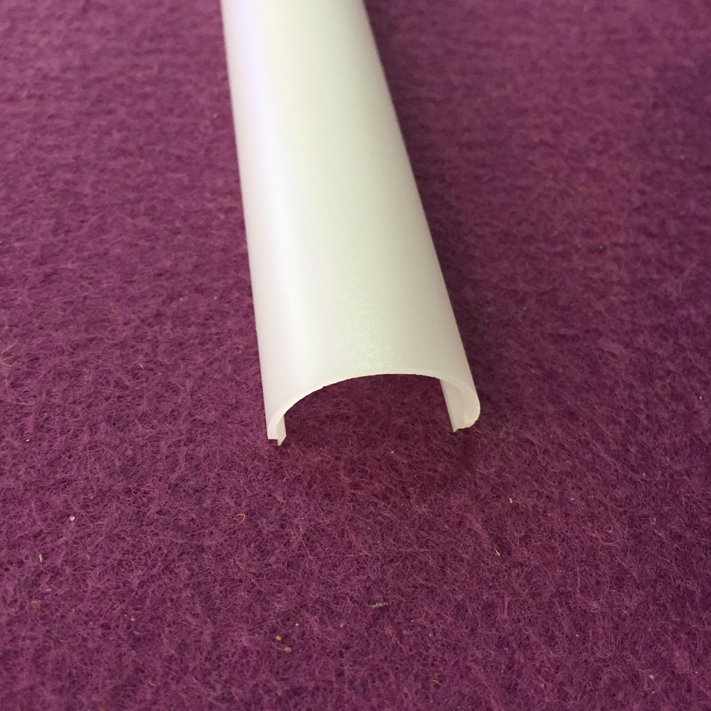 White Led light diffuser cover for LED aluminium extrusions profiles