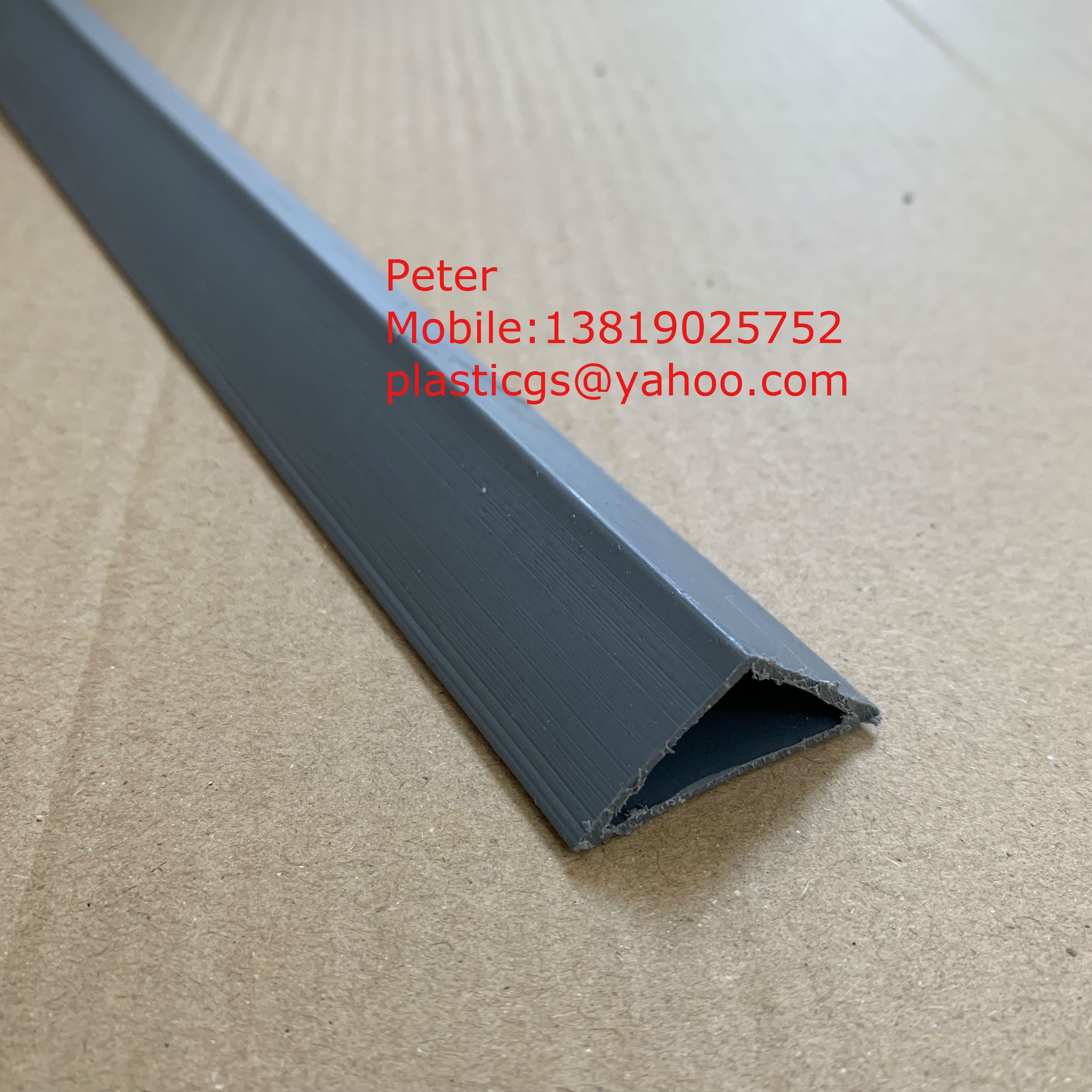 plastic pvc triangle tube for corner chamfer