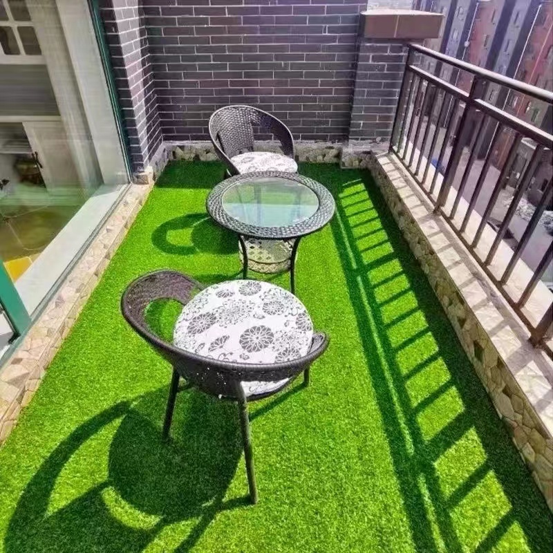 Customizable Sizes Realistic Fake Grass Thick Lawn Turf Balcony Landscaping Artificial Grass Rug