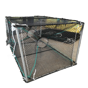 2 Pack Crawfish Trap Crab Fish Trap Foldable Fishing Bait Trap Cast Net Cage for Catching Small Bait Fish Eels Crab Lobster Minn